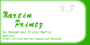 martin printz business card